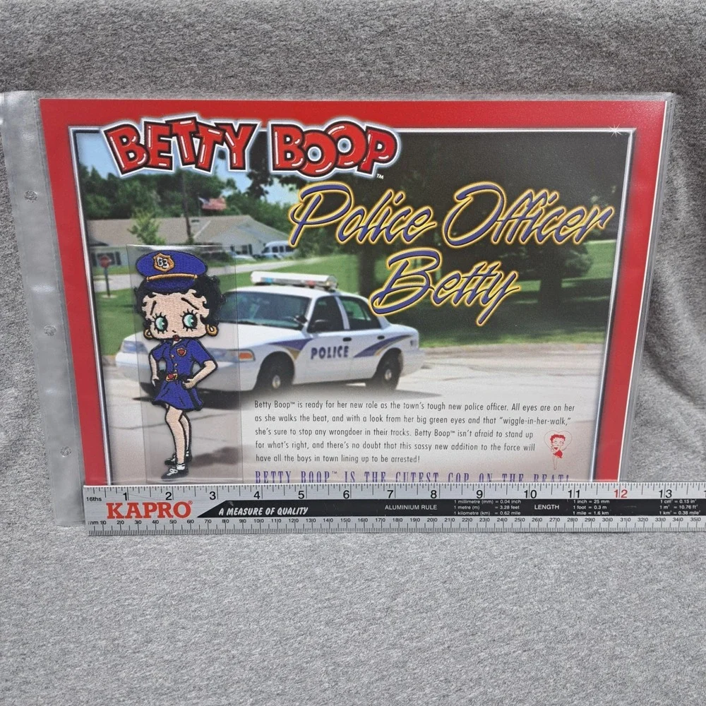 Betty Boop Patch Police Office Betty Clothing Bag Patch Collectible‎ Vintage New